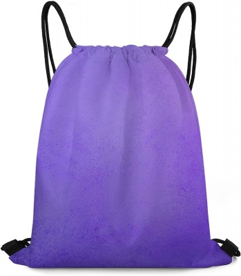 Deidentified Purple Drawstring Bag with Grey String RRP £2.49 CLEARANCE XL 59p or 2 for £1